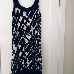 Adorable sleeveless black and white pattern dress.  Never worn .